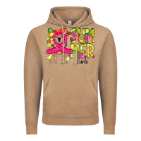Vintage Coffee Summer Girls Flamingo Vintage Hoodie - CowCowDesign