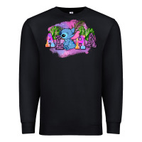 Black aloha stitch Premium Sweatshirt - AdoDesignShop
