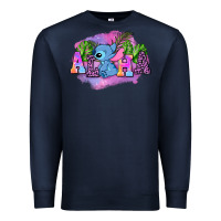 Navy aloha stitch Premium Sweatshirt - AdoDesignShop