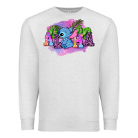 Oatmeal Heather aloha stitch Premium Sweatshirt - AdoDesignShop