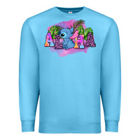 Ocean Blue aloha stitch Premium Sweatshirt - AdoDesignShop