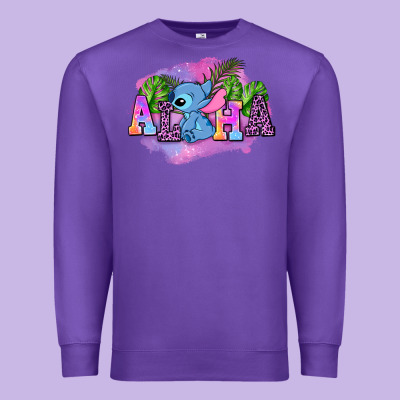 Aloha Stitch Premium Sweatshirt Designed By Adodesignshop