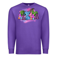 Purple aloha stitch Premium Sweatshirt - AdoDesignShop