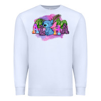White aloha stitch Premium Sweatshirt - AdoDesignShop