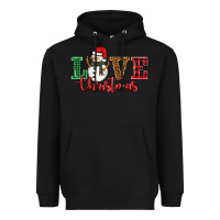 Black love christmas snowman Heavyweight Hoodie - BarkalooDesign
