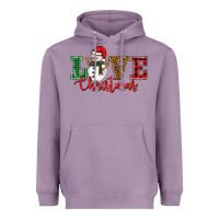 Lavender love christmas snowman Heavyweight Hoodie - BarkalooDesign