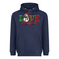 Navy love christmas snowman Heavyweight Hoodie - BarkalooDesign