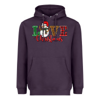 Plum love christmas snowman Heavyweight Hoodie - BarkalooDesign