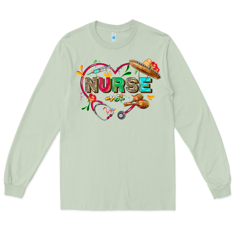 Cinco De Mayo Nurse Long Sleeve Tee by FaDigitalArtStudio | Teevron