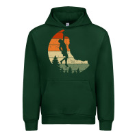 Forest Green Retro Rock Climbing Vintage Climber Urban Hoodie - longCreatives