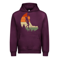 Mauve Wine Retro Rock Climbing Vintage Climber Urban Hoodie - longCreatives