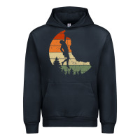 Navy Retro Rock Climbing Vintage Climber Urban Hoodie - longCreatives