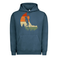 Pigment Midnight Navy Retro Rock Climbing Vintage Climber Urban Hoodie - longCreatives
