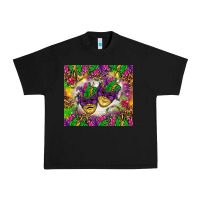 Black Mardi Gras masks tumbler Urban Heavy Tee - HowdyJamesFarm