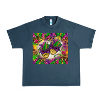 Midnight Navy Mardi Gras masks tumbler Urban Heavy Tee - HowdyJamesFarm