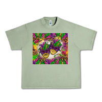 Oil Green Mardi Gras masks tumbler Urban Heavy Tee - HowdyJamesFarm