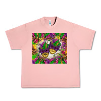 Salmon Mardi Gras masks tumbler Urban Heavy Tee - HowdyJamesFarm