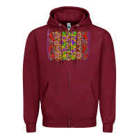 Burgundy mardi gras crawfish brushstrokes Zipper Hoodie - Artiststas