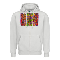 Dove Grey mardi gras crawfish brushstrokes Zipper Hoodie - Artiststas