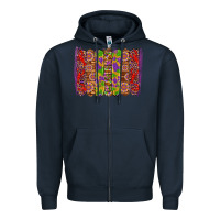 Navy mardi gras crawfish brushstrokes Zipper Hoodie - Artiststas