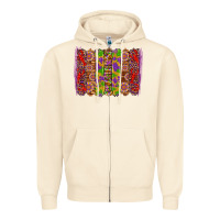 Sandshell mardi gras crawfish brushstrokes Zipper Hoodie - Artiststas