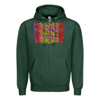 Sports Green mardi gras crawfish brushstrokes Zipper Hoodie - Artiststas