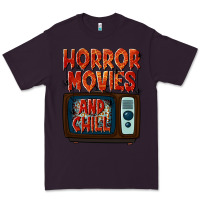 Plum Horror Movies and Chill Premium Tee - texasbilliewilder