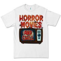 White Horror Movies and Chill Premium Tee - texasbilliewilder