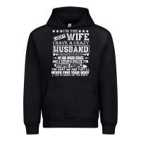 Black i am a lucky wife i have a crazy husband valentine gift Urban Hoodie - longCreatives