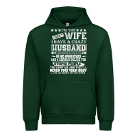 Forest Green i am a lucky wife i have a crazy husband valentine gift Urban Hoodie - longCreatives