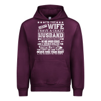 Mauve Wine i am a lucky wife i have a crazy husband valentine gift Urban Hoodie - longCreatives