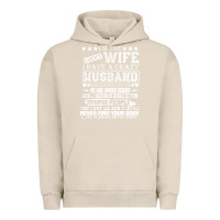 Pigment French Oak i am a lucky wife i have a crazy husband valentine gift Urban Hoodie - longCreatives