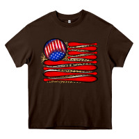 Chocolate Brown leopard baseball flag5 Heavy Core Tee - JahusDesignShop