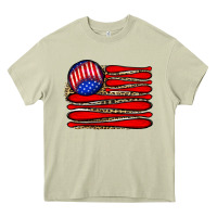 Mossy leopard baseball flag5 Heavy Core Tee - JahusDesignShop