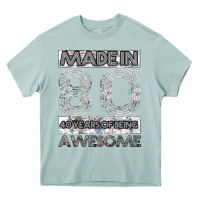 Born In 1980 Womens Heavy Core Tee | Teevron