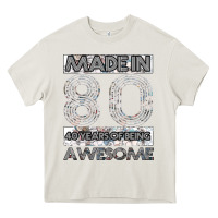 Cream Born in 1980 Womens Heavy Core Tee - Bettercallsaul