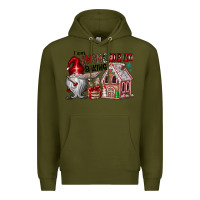 Army Green Iam Gnome For My Baking Premium Hoodie - CowhideDigitalArt
