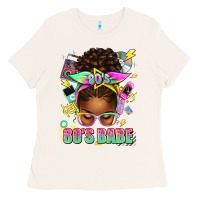 Bone 80's babe afro messy bun Ladies Tee - texasbilliewilder