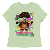 80's Babe Afro Messy Bun Ladies Tee | Teevron