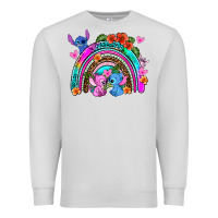 Dove Grey stitch and lilo rainbow Premium Sweatshirt - AdoDesignShop
