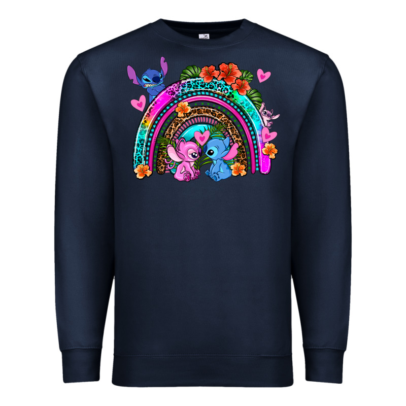 Stitch And Lilo Rainbow Premium Sweatshirt by AdoDesignShop | Teevron