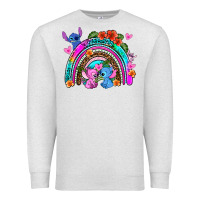 Oatmeal Heather stitch and lilo rainbow Premium Sweatshirt - AdoDesignShop