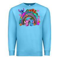 Ocean Blue stitch and lilo rainbow Premium Sweatshirt - AdoDesignShop