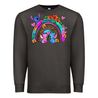 Smoke stitch and lilo rainbow Premium Sweatshirt - AdoDesignShop
