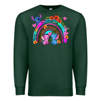 Sports Green stitch and lilo rainbow Premium Sweatshirt - AdoDesignShop