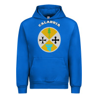 Cobalt Calabria Coat of arms  Flag souvenir Italy Urban Hoodie - longCreatives