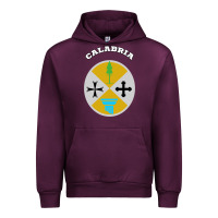 Mauve Wine Calabria Coat of arms  Flag souvenir Italy Urban Hoodie - longCreatives