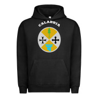 Pigment Black Calabria Coat of arms  Flag souvenir Italy Urban Hoodie - longCreatives