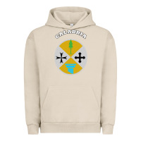 Pigment French Oak Calabria Coat of arms  Flag souvenir Italy Urban Hoodie - longCreatives