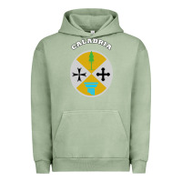 Pigment Oil Green Calabria Coat of arms  Flag souvenir Italy Urban Hoodie - longCreatives